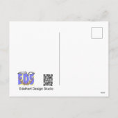 Cute Finch in Snow DIY Postcard Feestdagenkaart (Achterkant)