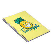 Cute Fineapple Design Wooden Notitieboek (Rechterzijde)