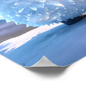 Cute Fire and Ice Penguin Northern Lights Poster (Hoek)