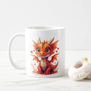 Cute Fire Baby Dragon Mug Koffiemok