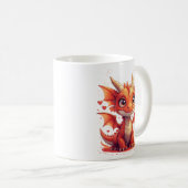 Cute Fire Baby Dragon Mug Koffiemok (Voorkant rechts)