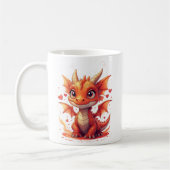 Cute Fire Baby Dragon Mug Koffiemok (Links)