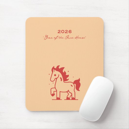 Cute Fire Horse Muismat (Met muis)