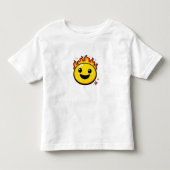 Cute Fire Smiley Y2K Peuter T-Shirt (Voorkant)