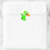 Cute Fire-Spitting Cartoon Dragon Sticker (Tas)