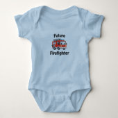 Cute Fire Truck Future Firefighter Baby Bodysuit (Voorkant)