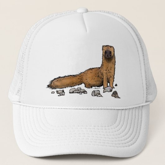 Cute Fire Weasel Trucker Pet (Voorkant)