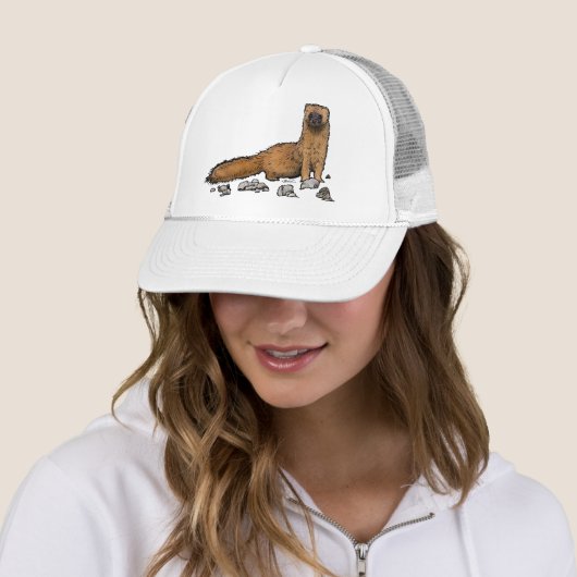 Cute Fire Weasel Trucker Pet (In situ)