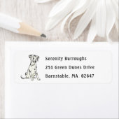 Cute Firedog Cartoon Puppy Dog Funny Dalmatian Etiket (Insitu)