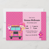 Cute Firefighter Kaart (Voorkant)