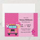 Cute Firefighter Kaart (Voorkant / Achterkant)