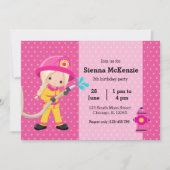 Cute Firefighter Kaart (Voorkant)