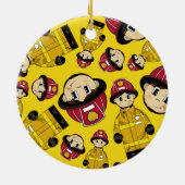 Cute Firefighter Ornament (Achterkant)