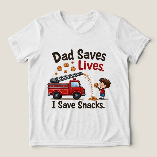 Cute Firefighthing Kids T-Shirt with Firetrucks (Design voorkant)