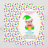 Cute First Baby Birthday Kaart (Voorkant / Achterkant)