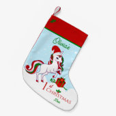Cute First Kerstunicorn Kleine Kerstsok (Voorkant (Hangend))