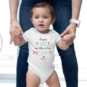 Cute First Moederdag Baby Bodysuit