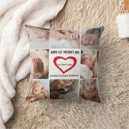 Cute First Moederdag mammie | Fotocollage Kussen