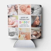 Cute First Vaderdag papa | Fotocollage Blikjeskoeler (Achterkant)