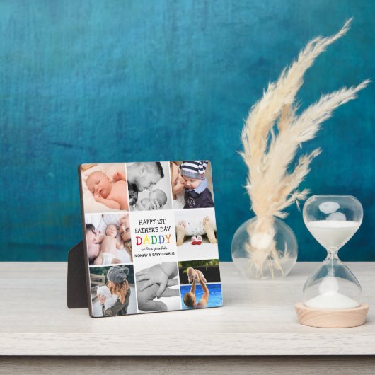 Cute First Vaderdag papa | Fotocollage Fotoplaat (Insitu)
