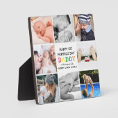 Cute First Vaderdag papa | Fotocollage Fotoplaat (Voorkant)