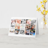 Cute First Vaderdag papa | Fotocollage Kaart (Gele Bloem)