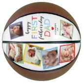 Cute First Vaderdag Photo Basketball Basketbal (Voorkant)