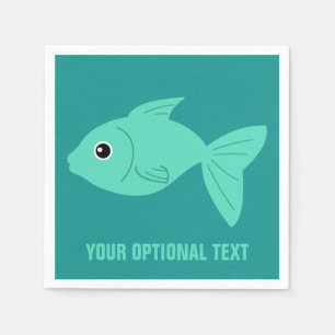 Cute Fish aangepaste papieren servetten