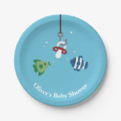 Cute Fish Bait Vist Baby shower Paper Bord (Voorkant)