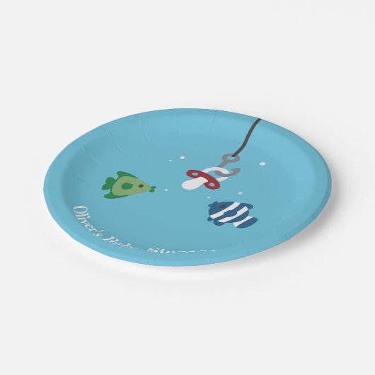 Cute Fish Bait Vist Baby shower Paper Bord (Gekanteld)