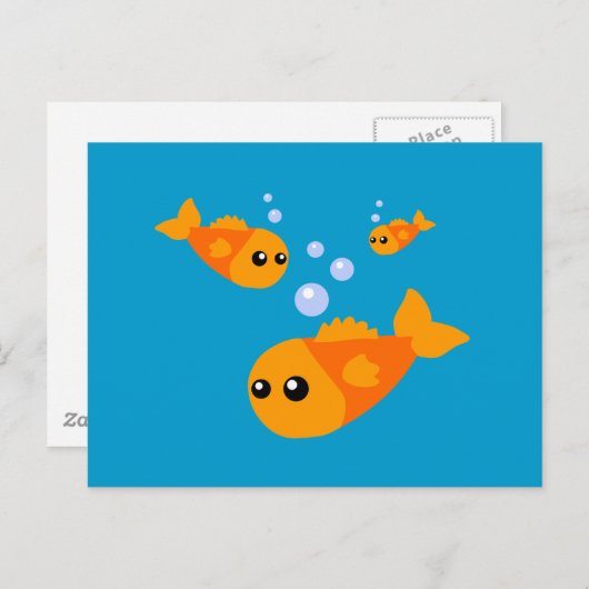 Cute Fish Briefkaart (Voorkant / Achterkant)