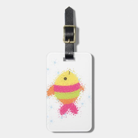 Cute Fish Cartoon Bagagelabel (Voorkant verticaal)