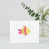Cute Fish Cartoon Briefkaart (Staand voorkant)