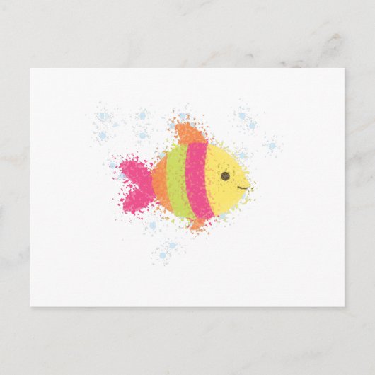 Cute Fish Cartoon Briefkaart (Voorkant)