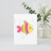 Cute Fish Cartoon Briefkaart (Staand voorkant)