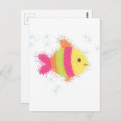 Cute Fish Cartoon Briefkaart (Voorkant / Achterkant)