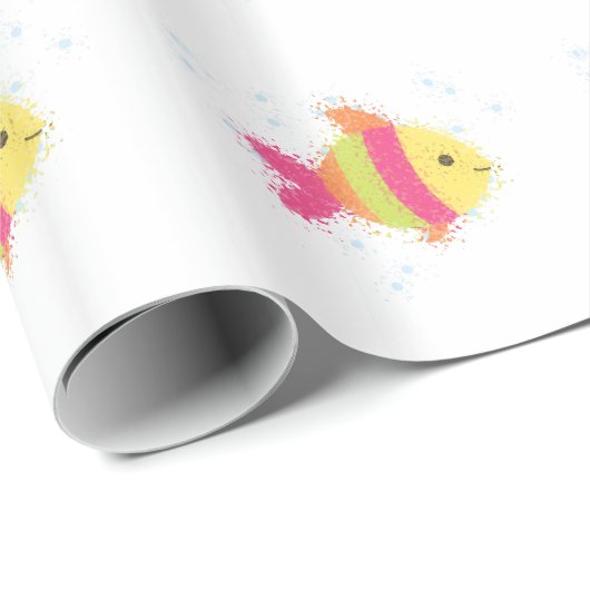 Cute Fish Cartoon Cadeaupapier (Rol Hoek)