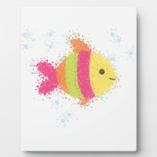 Cute Fish Cartoon Fotoplaat