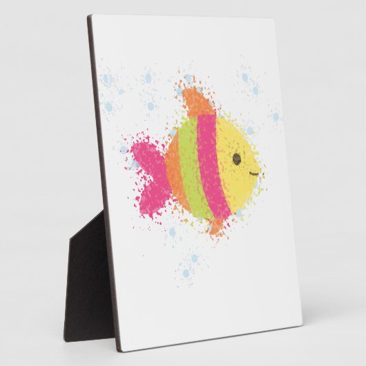 Cute Fish Cartoon Fotoplaat (Zijkant)
