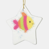 Cute Fish Cartoon Keramisch Ornament (Links)
