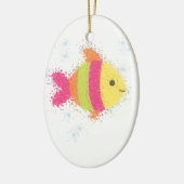 Cute Fish Cartoon Keramisch Ornament (Links)