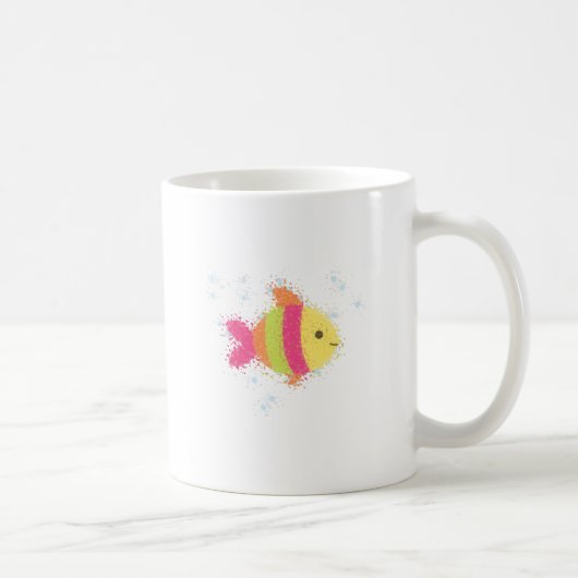 Cute Fish Cartoon Koffiemok (Rechts)