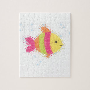 Cute Fish Cartoon Legpuzzel