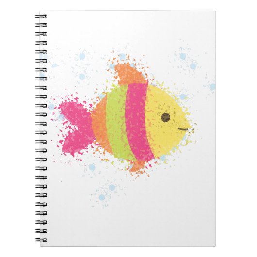 Cute Fish Cartoon Notitieboek (Voorkant)