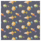 Cute Fish Cartoon Pattern Stof (Close Up)