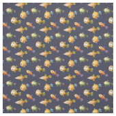 Cute Fish Cartoon Pattern Stof (Swatch)