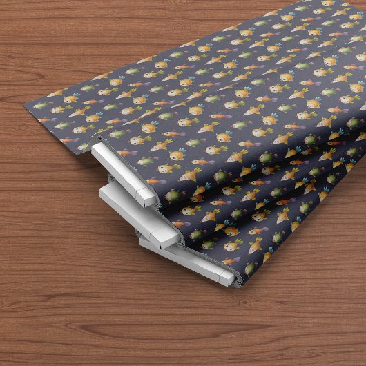 Cute Fish Cartoon Pattern Stof