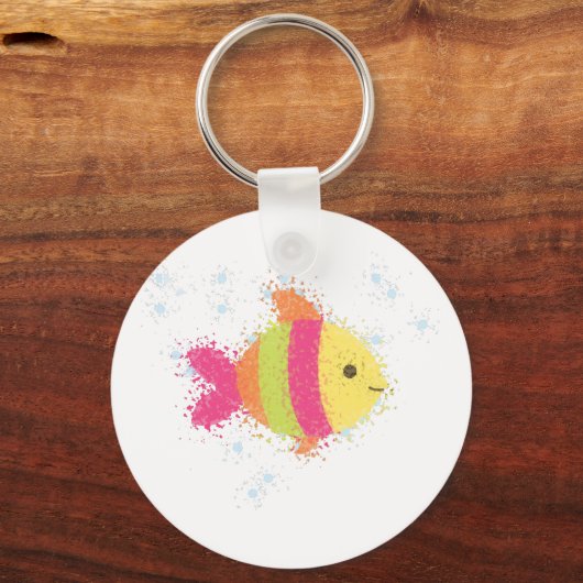 Cute Fish Cartoon Sleutelhanger (Voorkant)