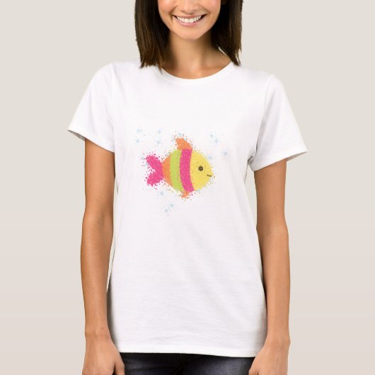 Cute Fish Cartoon T-shirt (Voorkant)
