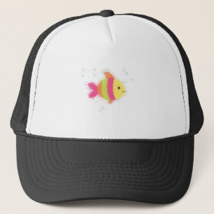 Cute Fish Cartoon Trucker Pet